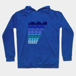 Rainbow Scallop Blue Hoodie